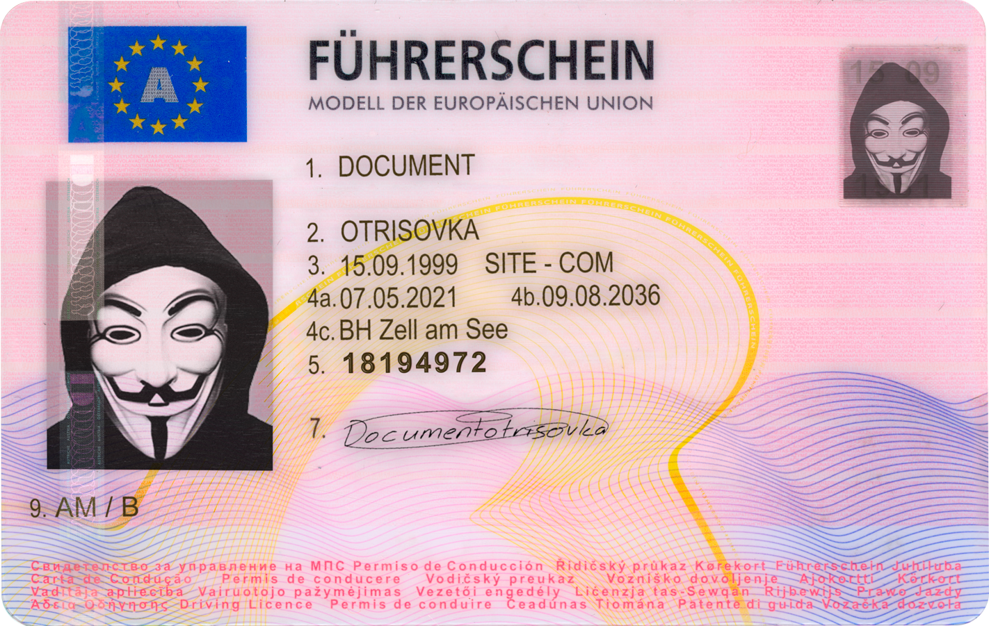 AUSTRIA DRIVER LICENSE