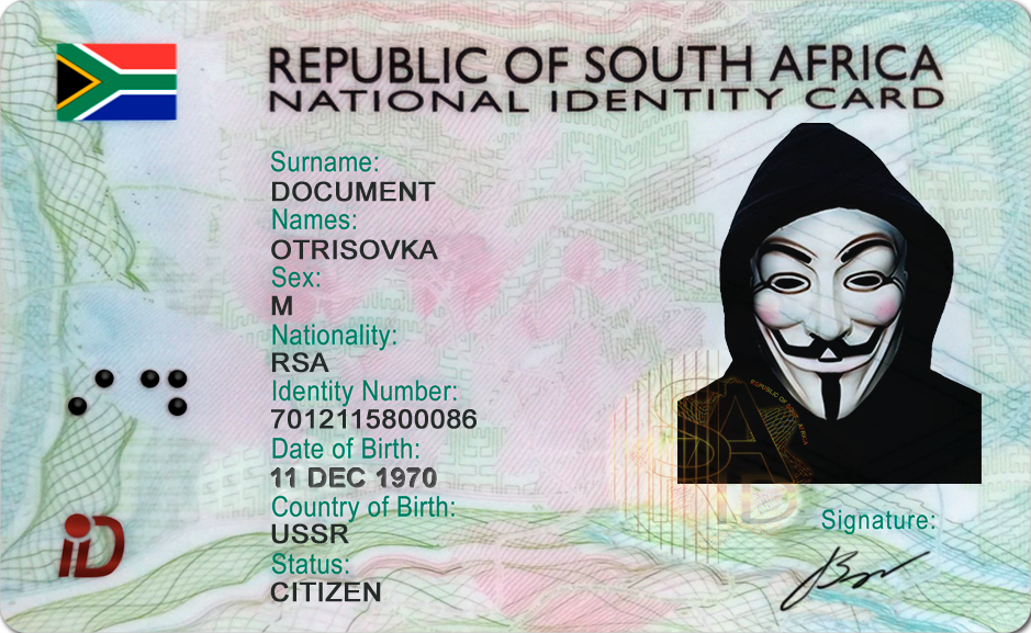 SOUTH AFRICA ID CARD