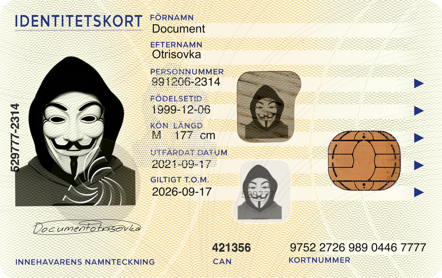 SWEDEN AFRICA ID CARD